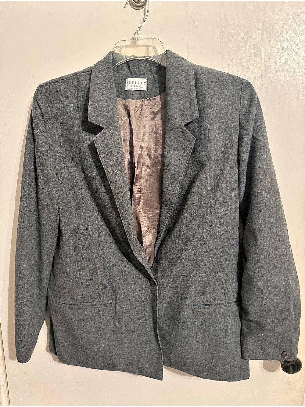 Christy Grill Women's Gray Blazer Size 12